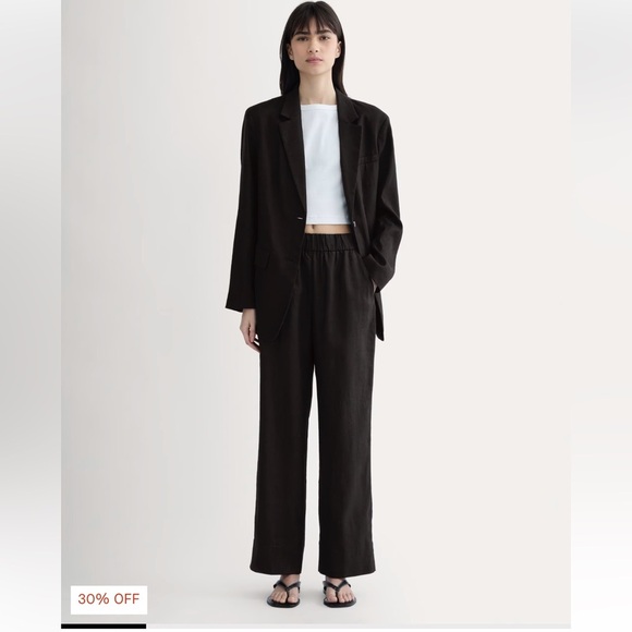 EVERLANE The Linen Easy Pant - 100% European Flax Linen Size Small - Picture 1 of 8